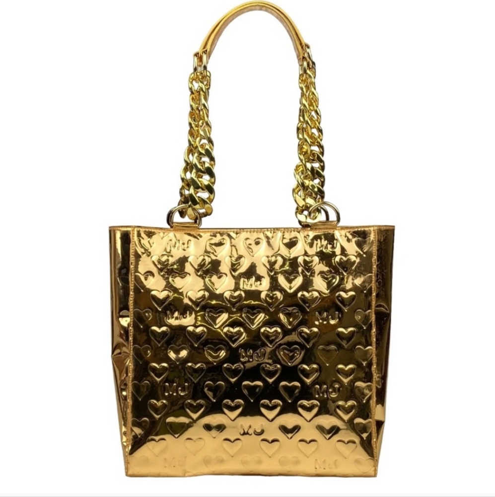 MARC JACOBS  Gold Heart Tote/Shoulder Bag